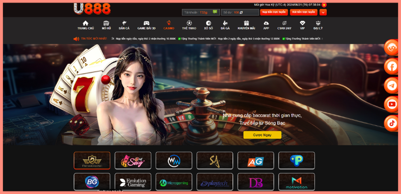 Các trò chơi nên trải nghiệm tại nhà cái trực tuyến U888