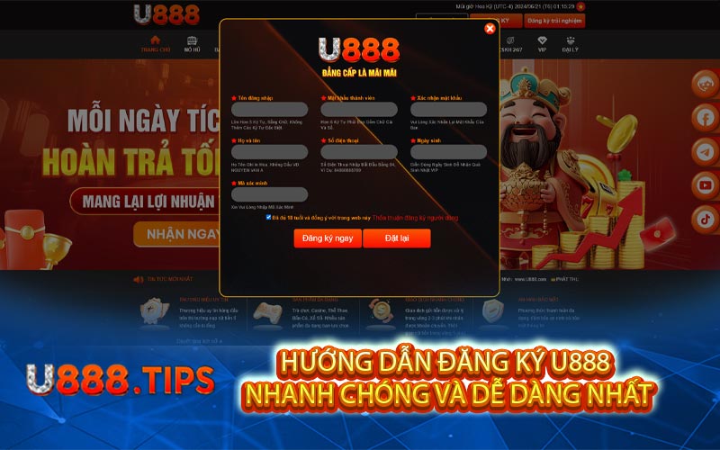 Huong Dan Dang Ky U888 Nhanh Chong Va De Dang Nhat