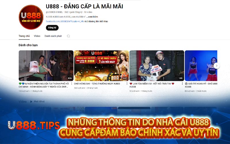 nhung thong tin do nha cai U888 cung cap dam bao chinh xac va uy tin